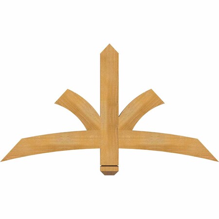 Ekena Millwork Davenport Rough Sawn Timber Gable Bracket, Western Red Cedar, 48"W x 26"H x 2"D x 4"F, 13/12 Pitch GBW048X26X0204DAV00RWR